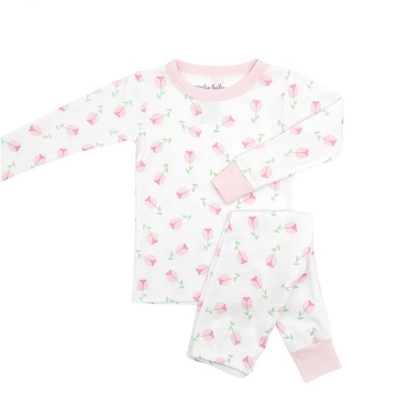 Magnolia Baby Classic Long tulips Pajamas size 8 - Picture 1 of 10